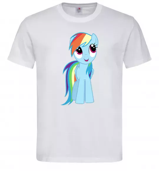 Чоловіча футболка Блакитний єдиноріг Білий фото