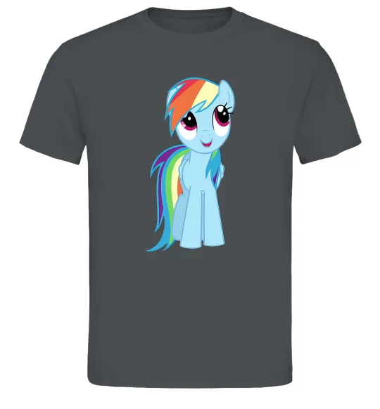 Чоловіча футболка Блакитний єдиноріг Графіт фото