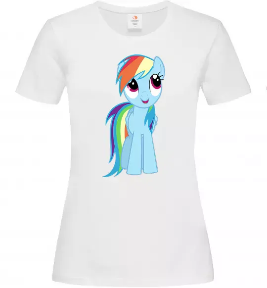 Женская футболка Блакитний єдиноріг Белый фото