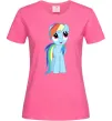 Женская футболка Блакитний єдиноріг Ярко-розовый Женская футболка Блакитний єдиноріг Ярко-розовый фото