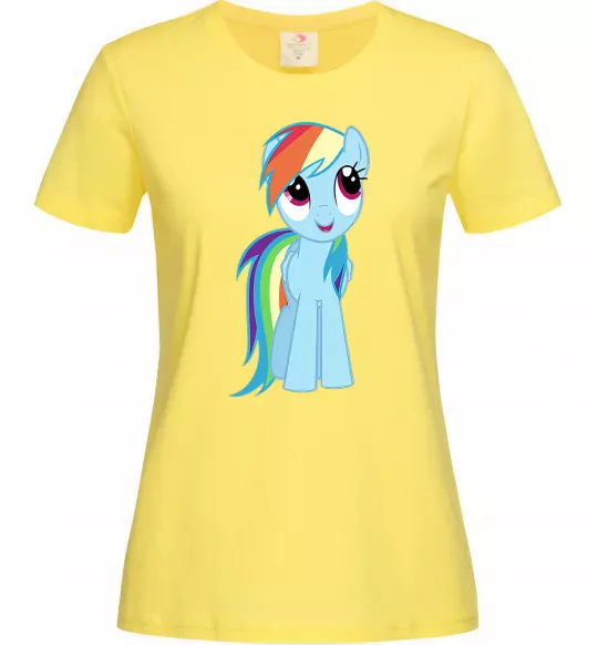 Женская футболка Блакитний єдиноріг Лимонный фото