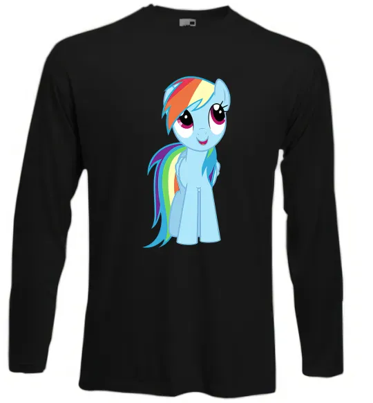 Лонгслив Блакитний єдиноріг Черный фото