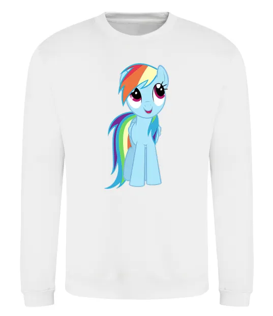 Світшот Блакитний єдиноріг Білий фото