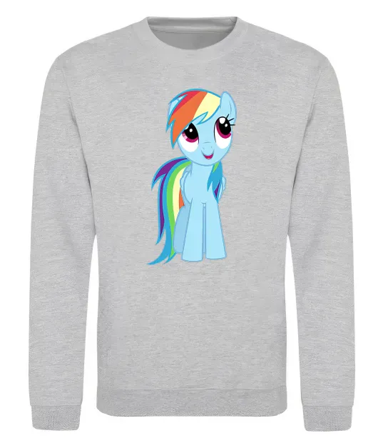 Світшот Блакитний єдиноріг Сірий меланж фото