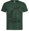 Чоловіча футболка Unicorn love Темно-зелений фото