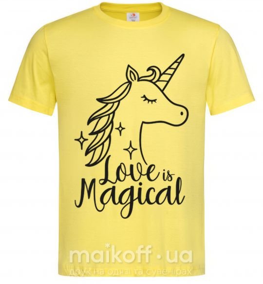 Мужская футболка Unicorn love Лимонный фото