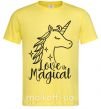 Чоловіча футболка Unicorn love Лимонний фото