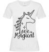 Женская футболка Unicorn love Белый фото