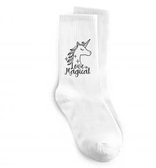 Носки Unicorn love Белый фото