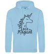 Чоловіча толстовка (худі) Unicorn love Блакитний Чоловіча толстовка (худі) Unicorn love Блакитний фото