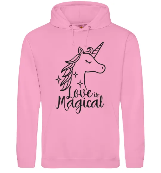 Жіноча толстовка (худі) Unicorn love Рожевий фото
