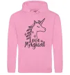 Жіноча толстовка (худі) Unicorn love Рожевий фото