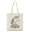 Еко-сумка Unicorn love Бежевий Еко-сумка Unicorn love Бежевий фото