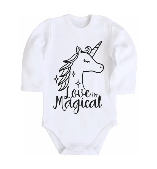 Детский боди Unicorn love Белый фото
