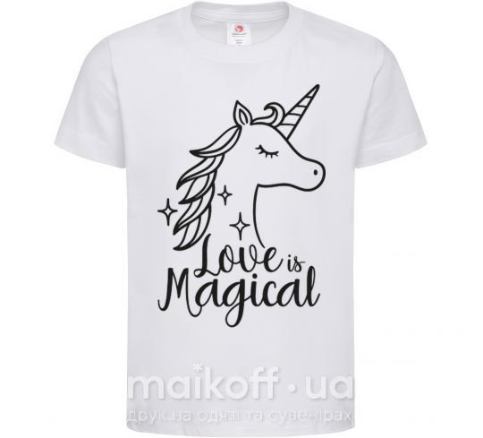 Детская футболка Unicorn love Белый фото