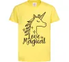 Дитяча футболка Unicorn love Лимонний Дитяча футболка Unicorn love Лимонний фото