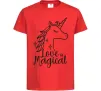 Дитяча футболка Unicorn love Червоний Дитяча футболка Unicorn love Червоний фото