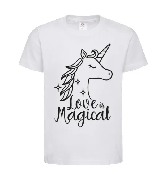 Детская футболка Unicorn love Белый фото