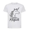 Детская футболка Unicorn love Белый фото
