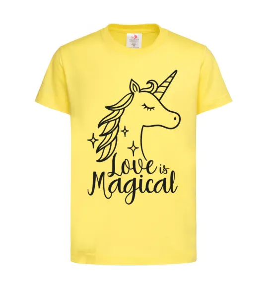 Детская футболка Unicorn love Лимонный фото