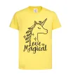 Детская футболка Unicorn love Лимонный фото
