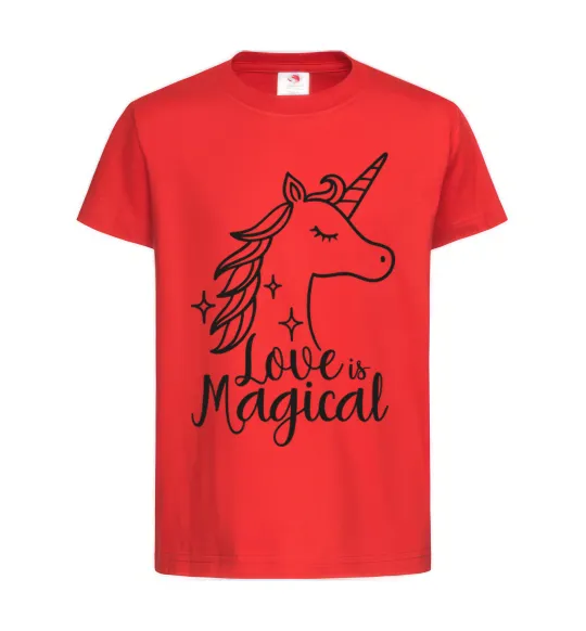 Детская футболка Unicorn love Красный фото