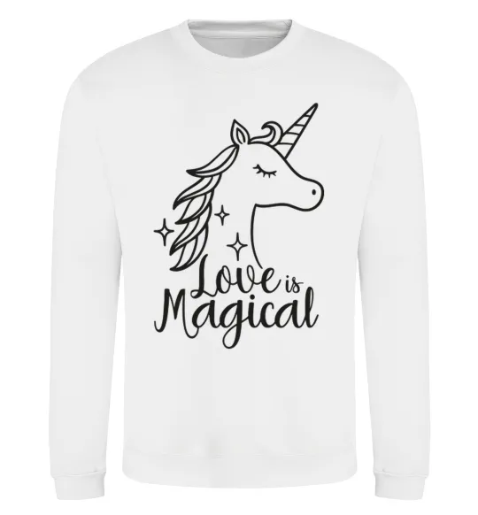 Світшот Unicorn love Білий фото