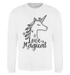 Світшот Unicorn love Білий фото