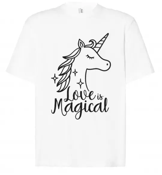 Футболка Оверсайз Unicorn love Білий фото