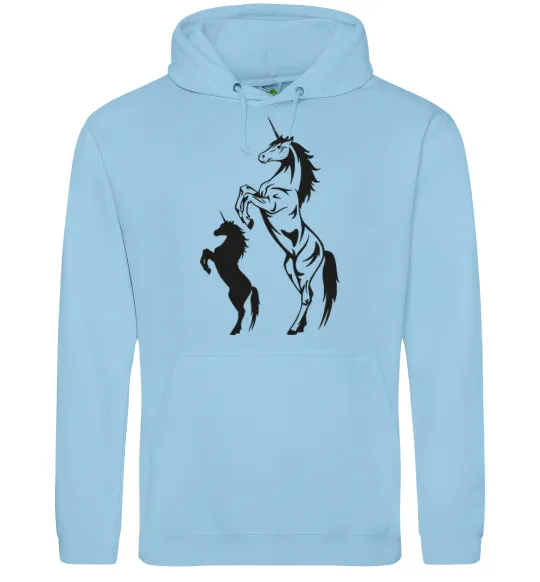 Мужская толстовка (худи) Єдиноріг Голубой фото