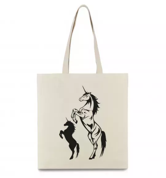 Еко-сумка Єдиноріг Бежевий фото