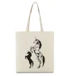 Еко-сумка Єдиноріг Бежевий фото