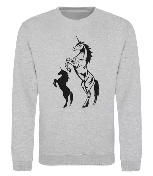 Світшот Єдиноріг Сірий меланж фото