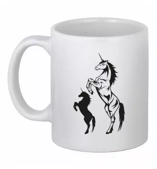 Чашка керамическая Єдиноріг Белый фото