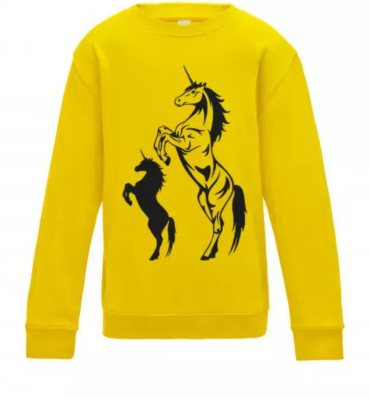 Дитячий світшот Єдиноріг Сонячно жовтий фото