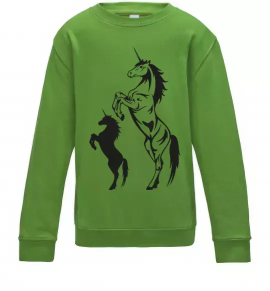 Дитячий світшот Єдиноріг Лаймовий фото