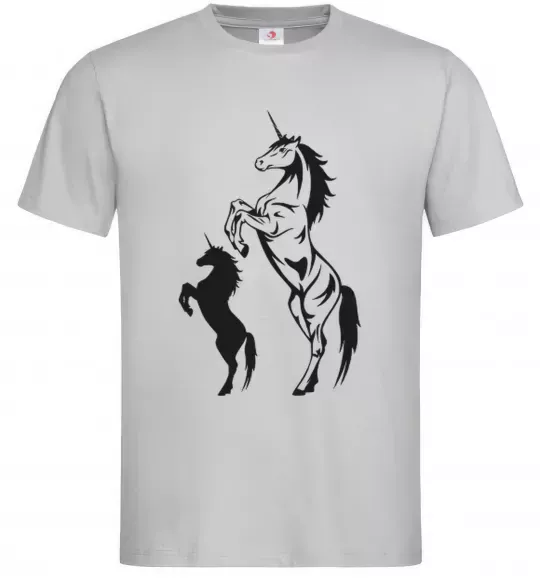 Мужская футболка Єдиноріг Серый фото