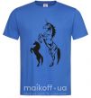 Мужская футболка Единорог Ярко-синий фото