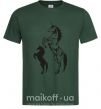 Мужская футболка Единорог Темно-зеленый фото