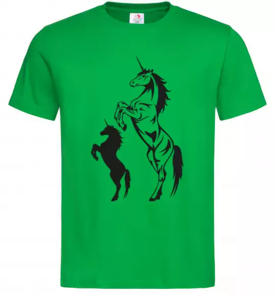 Мужская футболка Єдиноріг Зеленый фото