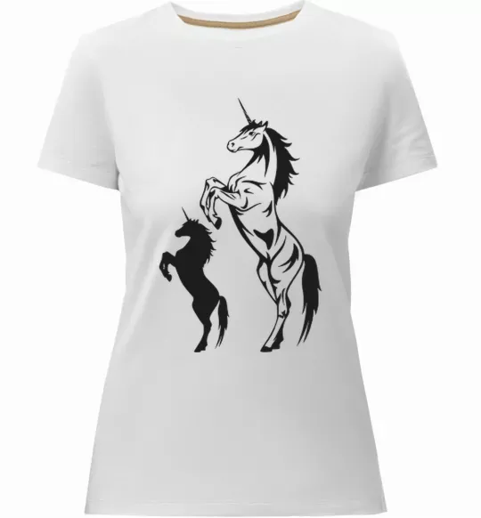 Женская премиум футболка Єдиноріг Белый фото