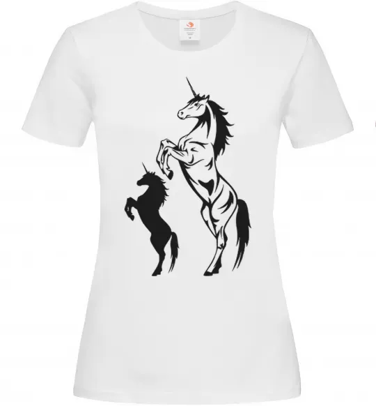 Жіноча футболка Єдиноріг Білий фото