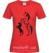 Жіноча футболка Единорог Червоний фото