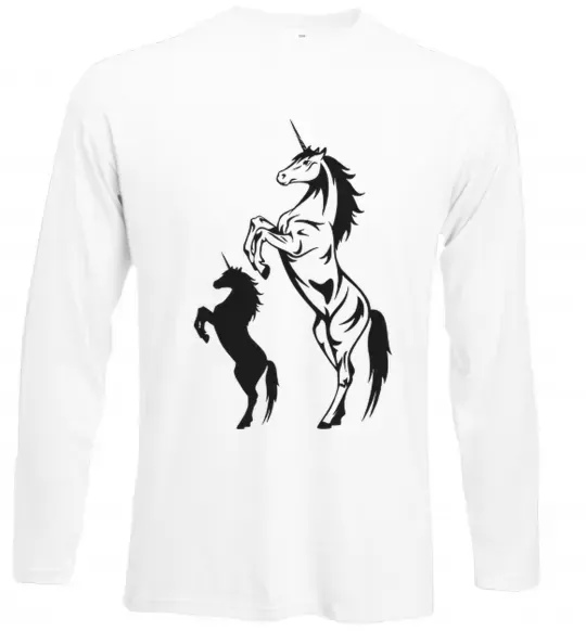 Лонгслів Єдиноріг Білий фото