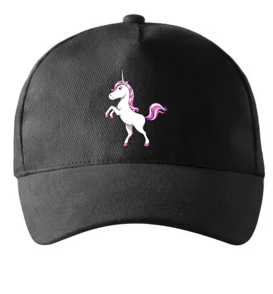 Кепка Рожевий єдиноріг Чорний фото