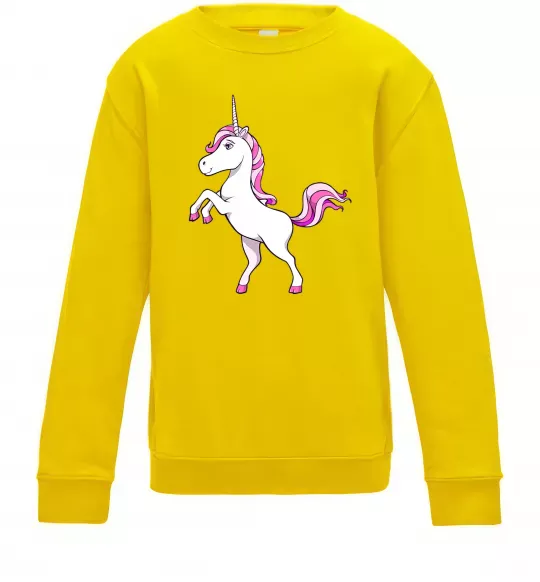 Детский Свитшот Рожевий єдиноріг Солнечно желтый фото