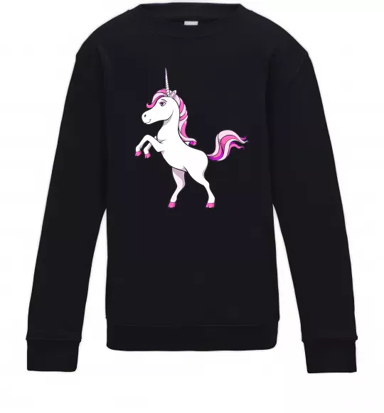 Детский Свитшот Рожевий єдиноріг Черный фото
