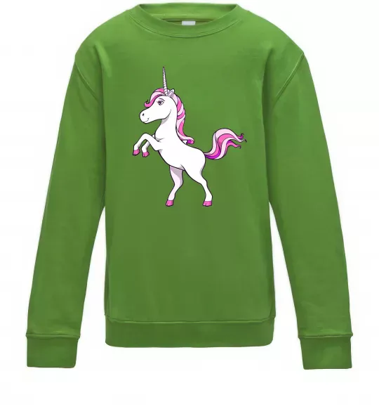 Детский Свитшот Рожевий єдиноріг Лаймовый фото