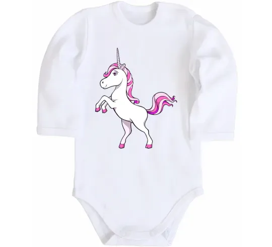 Детский боди Рожевий єдиноріг Белый фото