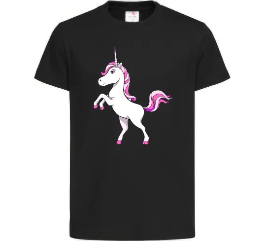 Детская футболка Рожевий єдиноріг Черный фото